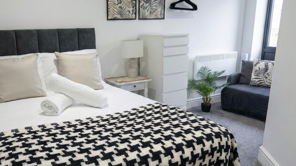 Stylish studio flat located on Eign Street, Hereford, featuring free off-road parking.