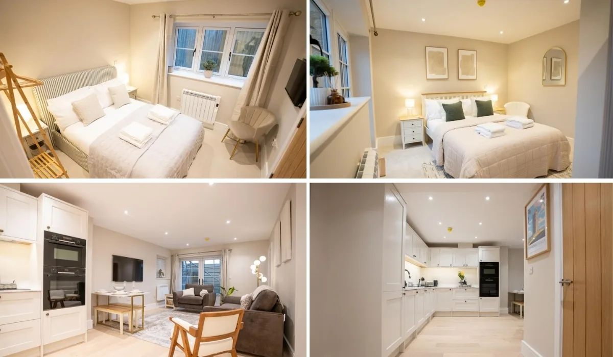 pet friendly luxury serviced accommodation hound hideway house in broadway with all amenities of bedrooms.