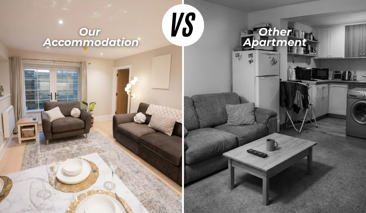  explore our luxury serviced accommodation instead of rental ugly apartment