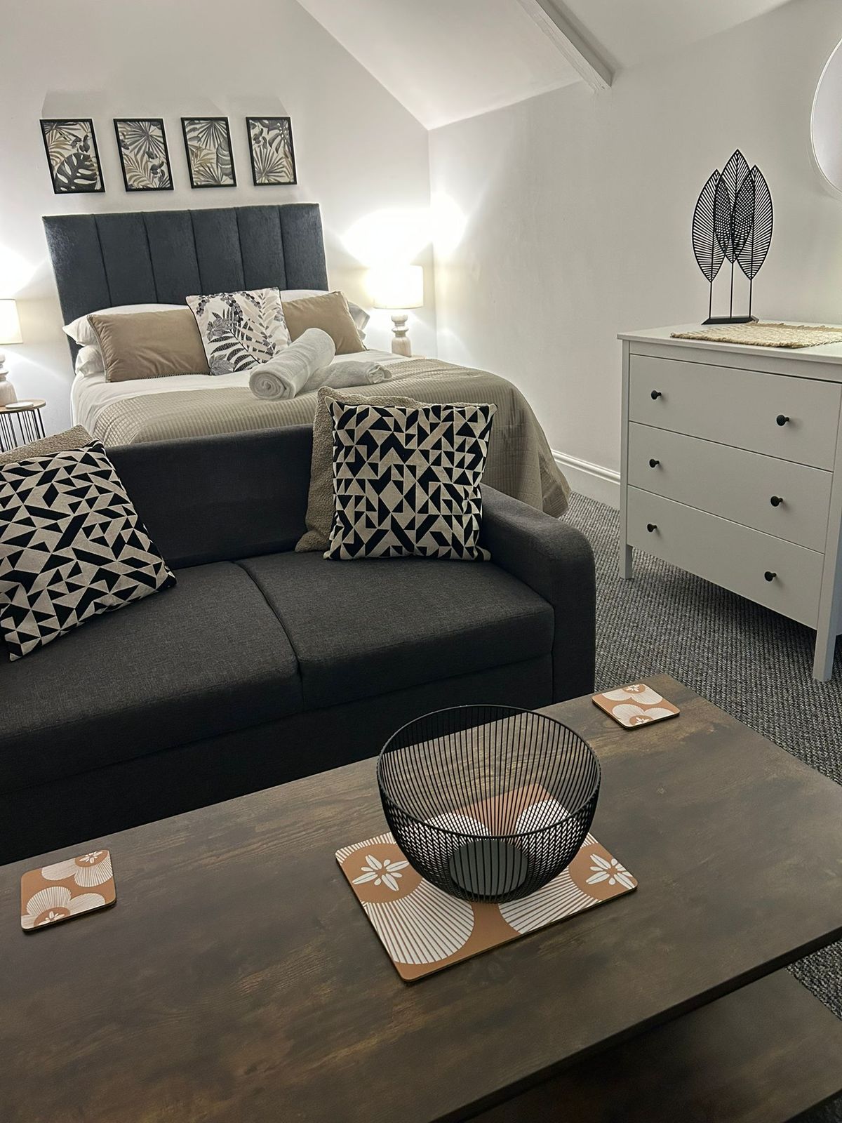 Lusso studio flat interior Hereford LussoLets luxury apartments amenities kitchen living
