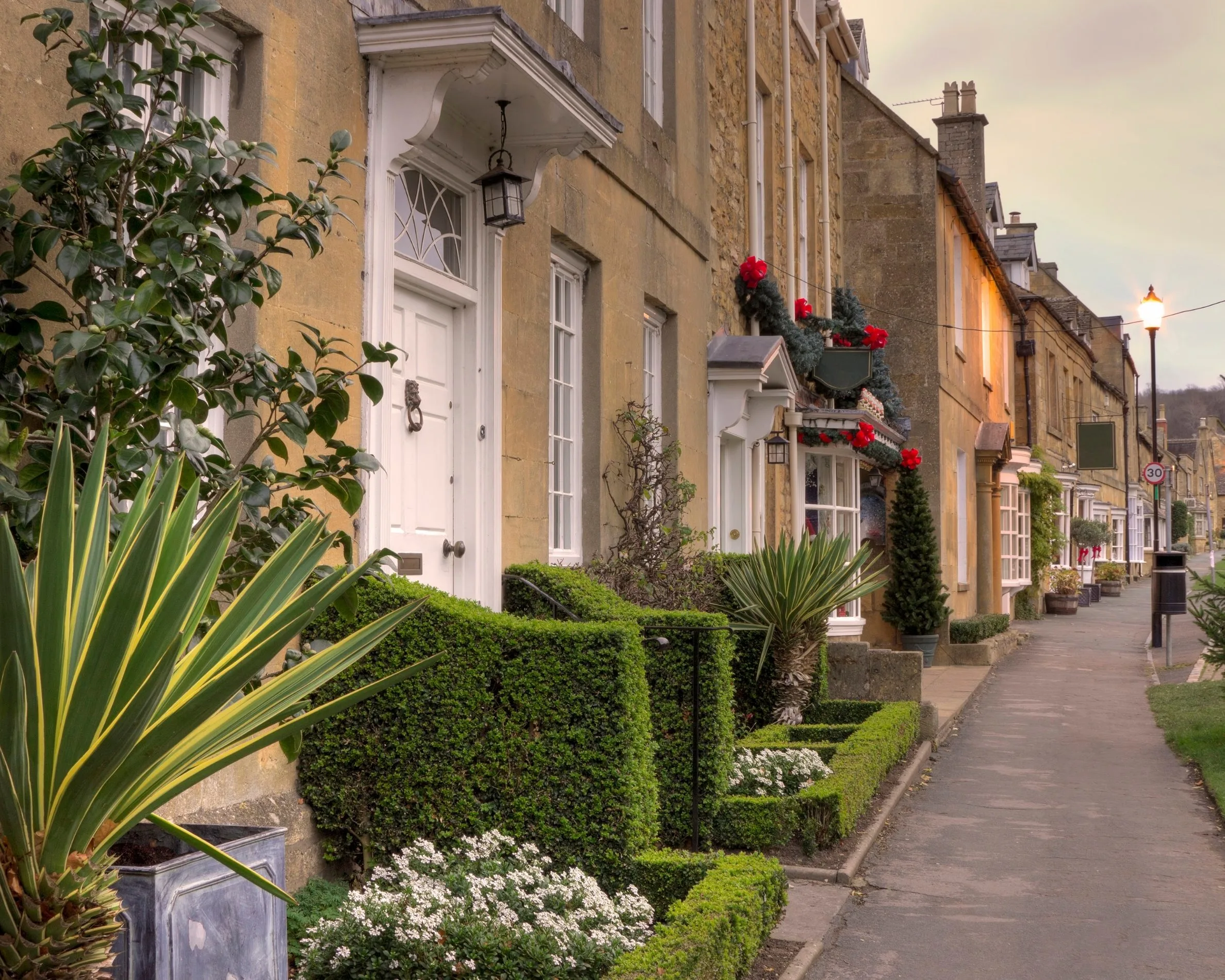 Well-maintained clean street in Worcestershire, perfect for exploring the city.